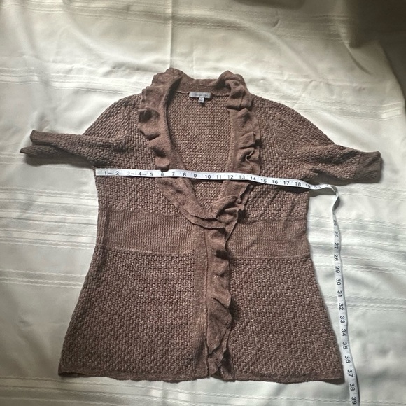 Classiques Entier Brown Ruffle Cardigan - Picture 2 of 10
